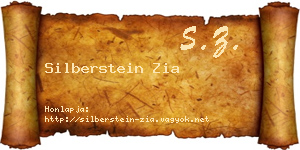 Silberstein Zia névjegykártya